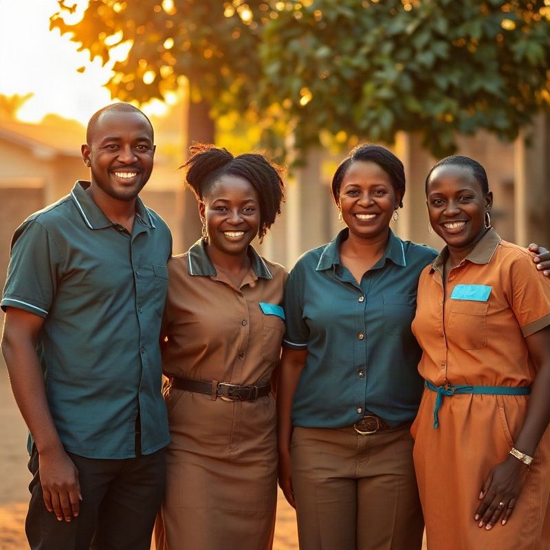 The Pulsewpanda family team of four in Nyali, Mombasa, in warm equatorial sunlight